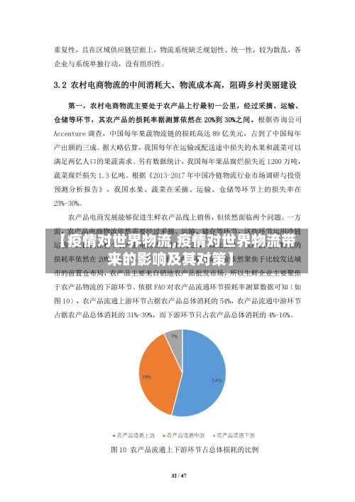 【疫情对世界物流,疫情对世界物流带来的影响及其对策】