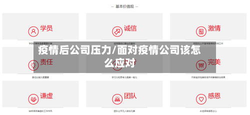 疫情后公司压力/面对疫情公司该怎么应对