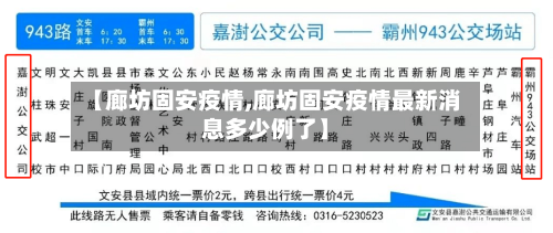 【廊坊固安疫情,廊坊固安疫情最新消息多少例了】
