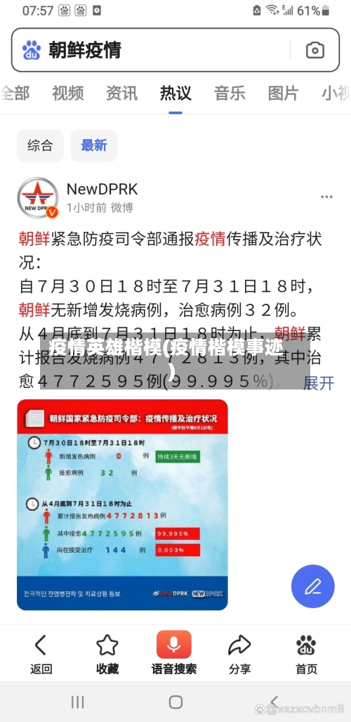 疫情英雄楷模(疫情楷模事迹)