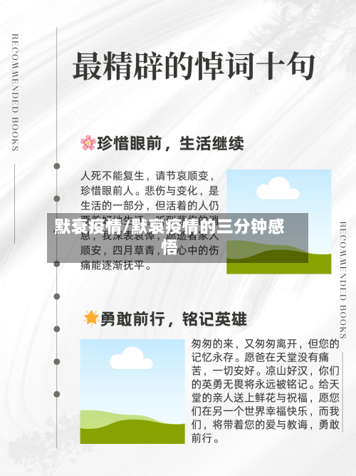 默衰疫情/默哀疫情的三分钟感悟