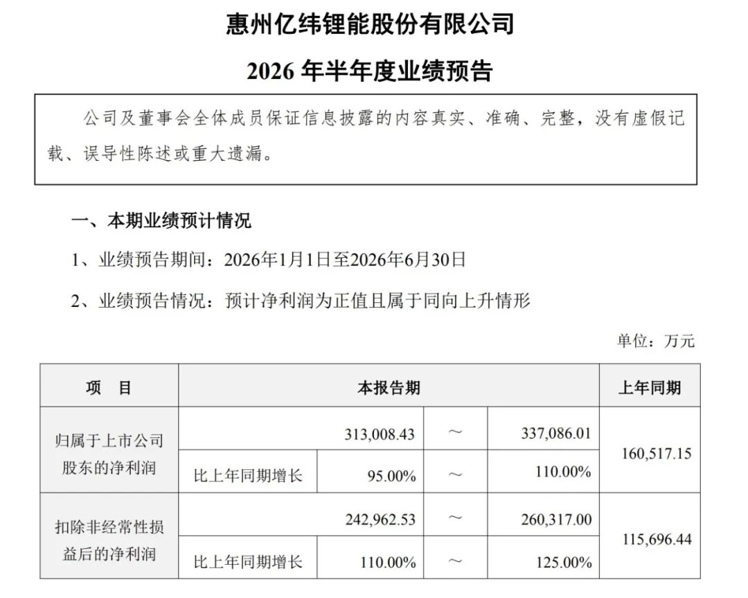 1200亿锂电龙头，净利预计翻倍